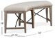 Magnussen Home® Paxton Place Baja Fog/Dovetail Gray Curved Upholstered Bench-2