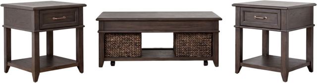 Liberty Furniture Mill Creek 3-Piece Peppercorn Occasional Table Set-0