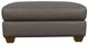 La-Z-Boy® Wilmette Greystone Leather Ottoman-1
