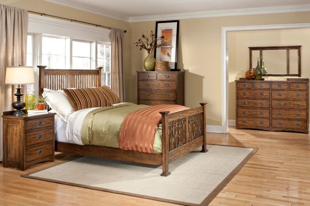 Intercon Oak Park Mission Nightstand-1