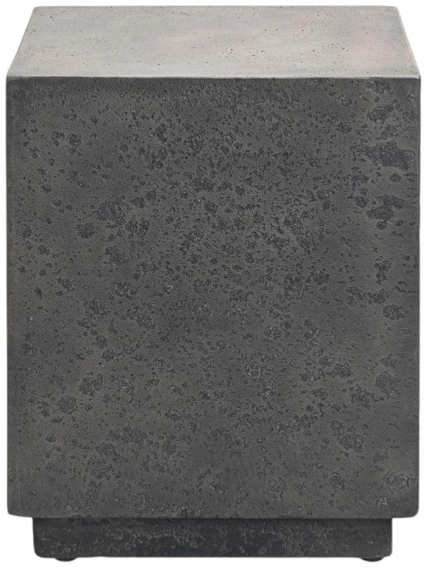 Classic Home Marwin Dark Gray Concrete Outdoor End Table-2