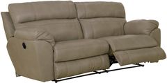 Catnapper® Costa Putty Leather Lay Flat Reclining Sofa