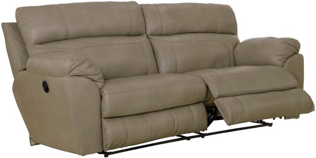 Catnapper® Costa Putty Leather Lay Flat Reclining Sofa-1
