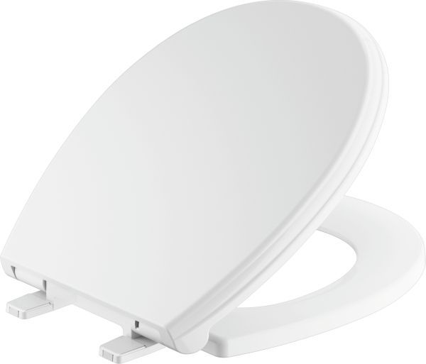 DELTA Wycliffe® White Round Front Slow-Close Toilet Seat-1