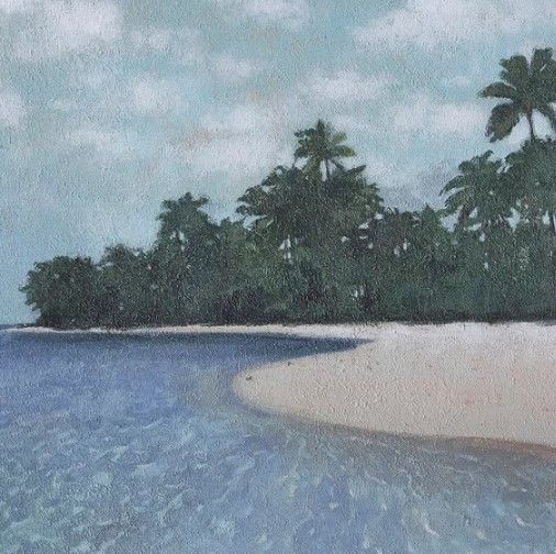 Stylecraft Sandy Lagoon Blue/Off-White Wall Art-1