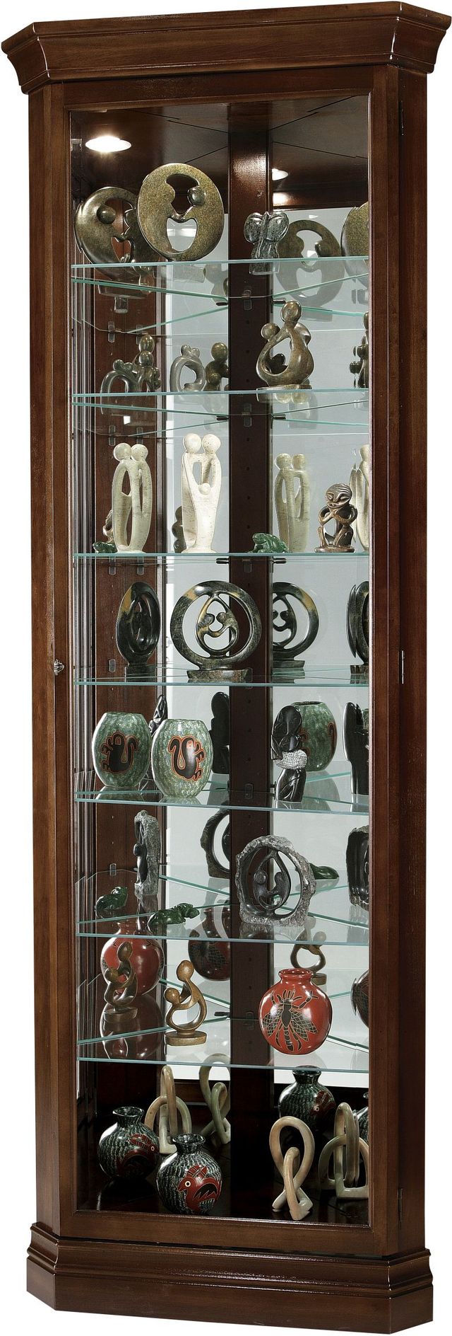 Howard Miller® Drake Cherry Bordeaux Curio Cabinet-0