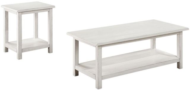 Coaster® Payne 2-Piece Distressed White Occasional Table Set-0