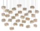 Currey & Company Birds Nest Painted Silver/Clear Multi-Drop-0