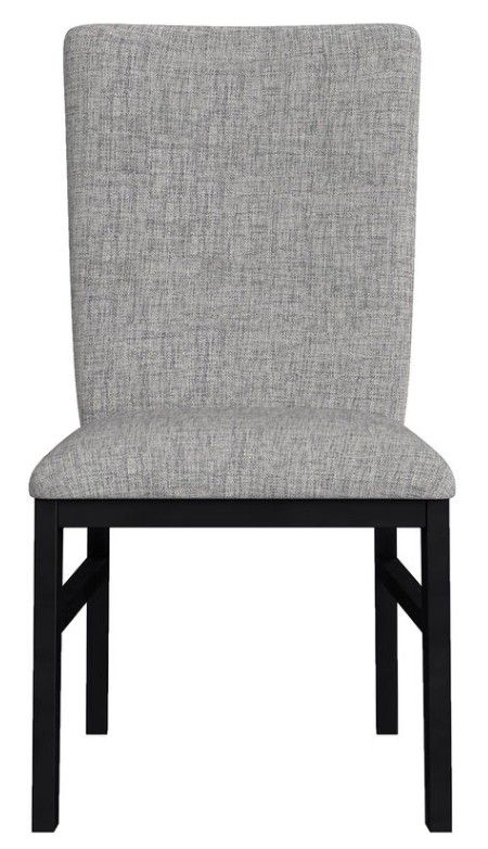 Elements International Marlene Black/Gray Dining Side Chair-1