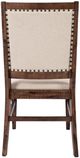 Jofran Inc. Fairview Beige/Dark Oak Upholstered Dining Side Chair-4