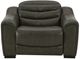 Signature Design by Ashley® Center Line Dark Gray Power Recliner and Adjustable Headrest-1