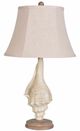 Lamps Per Se Antique White Distressed/Brown Table Lamp-0