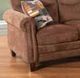 ECI Furniture Brown Chenille Chaise Sofa-1