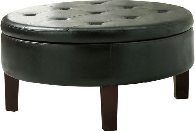 Coaster® Reginald Dark Brown Storage Ottoman-0