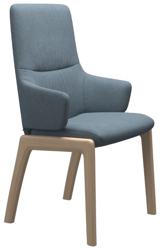 Stressless® by Ekornes® Customizable Mint Large High Back Dining Arm Chair with Rounded Legs-0