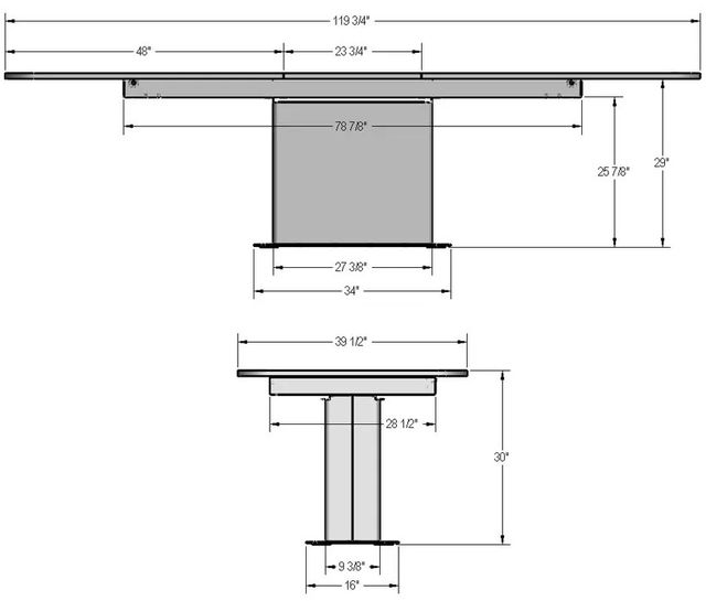 Amisco Customizable Lucarelli 120" Dining Table-3