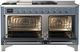 Ilve® Majestic III 60" Blue Gray Pro Style Dual Fuel Liquid Propane Range with French Top and Chrome Trim-1