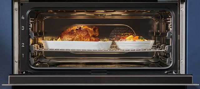 Wolf® M Series Contemporary 30" Black Single Electric Steam Wall Oven-2