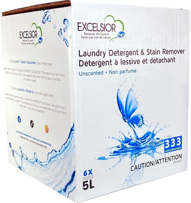 Excelsior® HE 5L Unscented Laundry Detergent and Stain Remover Set-1
