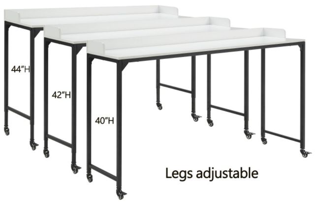 Homelegance® Sumter White Desk with Black Base-2