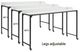 Homelegance® Sumter White Desk with Black Base-2
