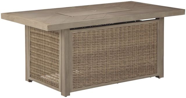 Signature Design by Ashley® Beachcroft 4-Piece Beige Outdoor Conversational Set-2