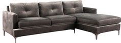 Mazin Furniture Hamilton Charcoal Gray 2-Piece Right-Arm Facing Sofa Sectional and Chaise-1