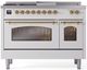 Ilve® Nostalgie II Series 48" White Pro Style Dual Fuel Range-0