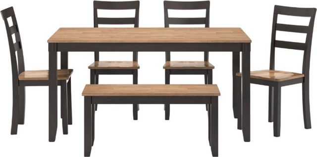 Signature Design by Ashley® Gesthaven 6-Piece Brown/Natural Dining Table Set-1