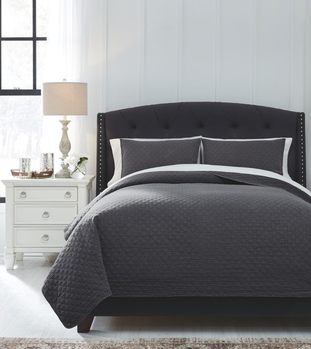 Signature Design by Ashley® Ryter 3-Piece Charcoal King Coverlet Set-1