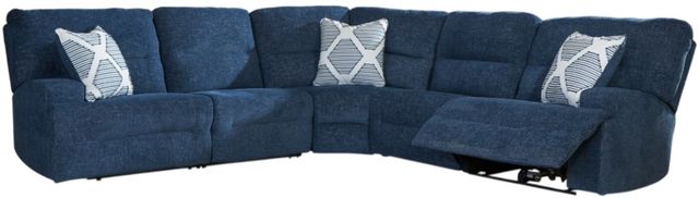 Signature Design by Ashley® Acklen Place 5-Piece Navy Curved Power Reclining Sectional-0