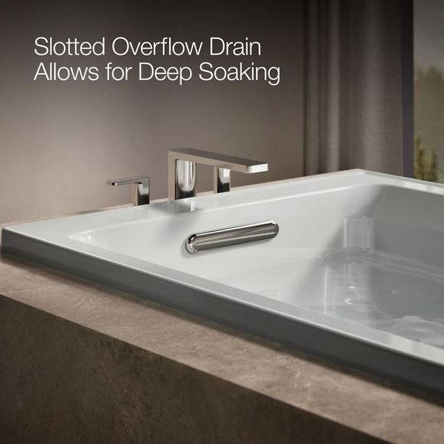 KOHLER® Archer® Ice Gray 72" x 36" Drop-In Bath with Bask® Heated Surface-3