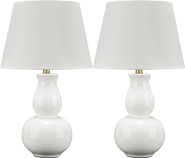 Signature Design by Ashley® Zellrock 2-Piece White Table Lamp Set-0