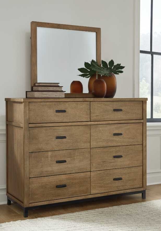 Benchcraft® Tomtyn Light Brown Dresser and Mirror-2