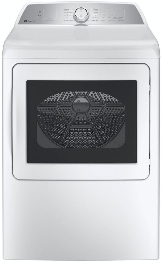 GE Profile™ 7.4 Cu. Ft. White Vented Electric Dryer-0