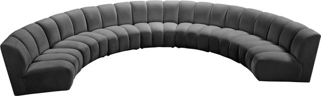 Meridian Furniture Infinity 7-Piece Grey Velvet Modular Sectional-3