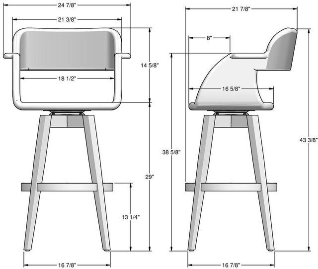 Amisco Customizable Joshua Swivel Bar Stool-2