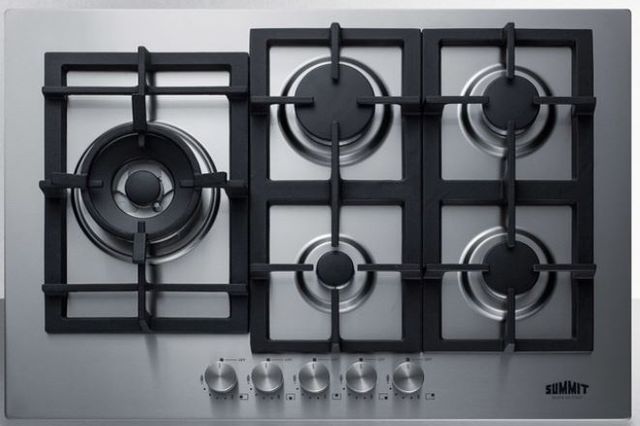 Summit® 30" Stainless Steel Natural Gas Cooktop -0