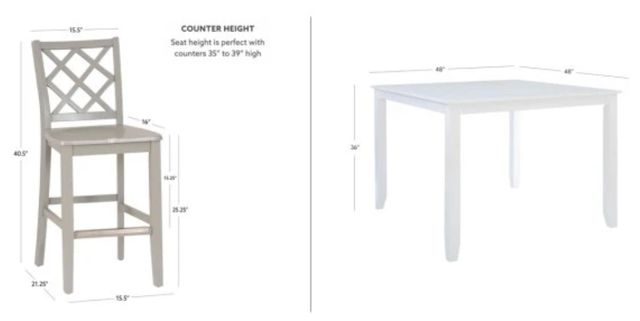 Powell® Maui 5-Piece Gray Counter Dining Set-2