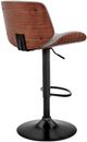 Armen Living Brock Gray/Matte Black/Walnut Bar Stool-4