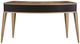Michael Amini® Malibu Crest Crotch Mahogany Vanity Desk with Burnished Gold Legs-4