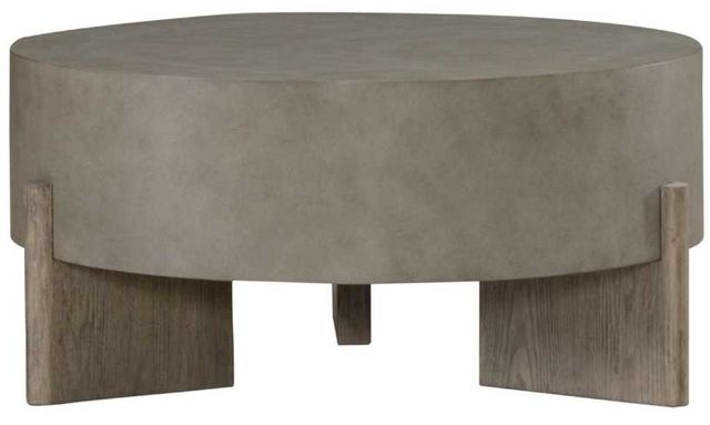 Liberty Furniture Affinity Gray Cocktail Table with Dusty Taupe Base-2
