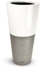 Le Present Lux Betona White And Gray 28" Cone Planter-0