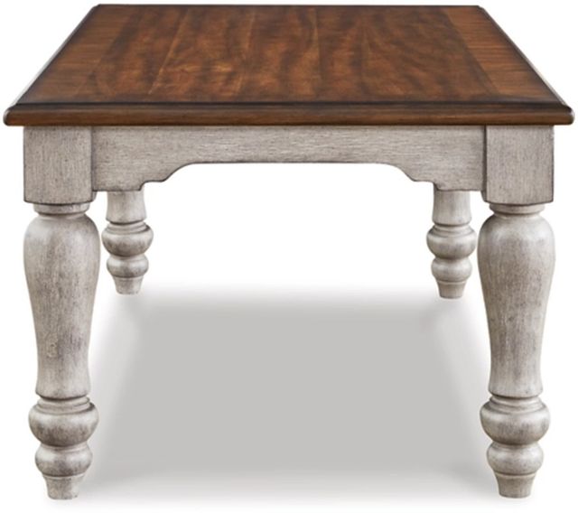 Signature Design by Ashley® Lodenbay Walnut Brown Coffee Table with Antique Gray Turnip Legs-2