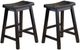 Homelegance® Saddleback Black Counter Height Stool-2