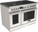 Fulgor Milano® Evoque 400 Series 48” Matte White Pro Style Induction Range with Chrome Trim-0