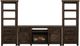 International Furniture Direct Dutton Brown Wall Unit with Electric Fireplace Insert-4