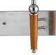 Cal® Lighting & Accessories Brushed Steel/Espresso Wall Lamp-1