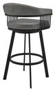 Armen Living Chelsea Vintage Gray 26" Swivel Counter Stool-3