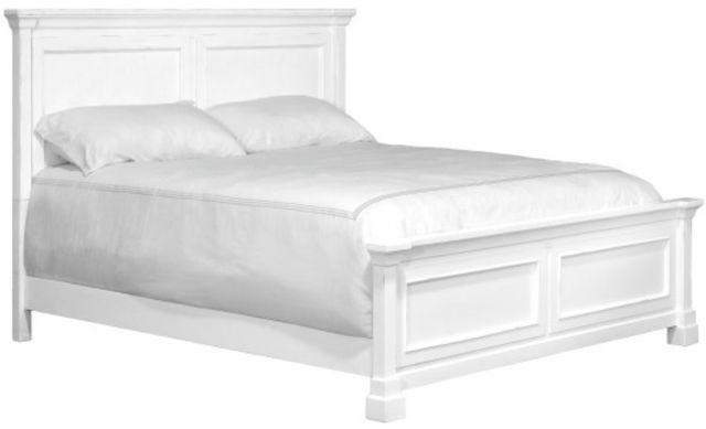 Emerald Home Stoney Creek Antique White King Panel Bed-0
